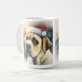 SCHÖNE CHRISTMAS FAWN BULLMASTIFF KAFFEETASSE (Vorderseite Links)
