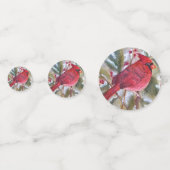 SCHÖNE CHRISTMAS RED KARDINAL BIRD TABLE KONFETTI (Vorderseiten)