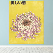 Schöne Chrysantheme Leinwanddruck (Insitu (Holzboden))