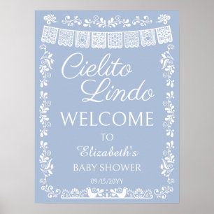 Schöne Cielito Lindo-Baby-Shower-Einladung in Stau Poster