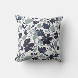 Schöne Clematien Vine Floral Wasserfarbenes Muster Kissen