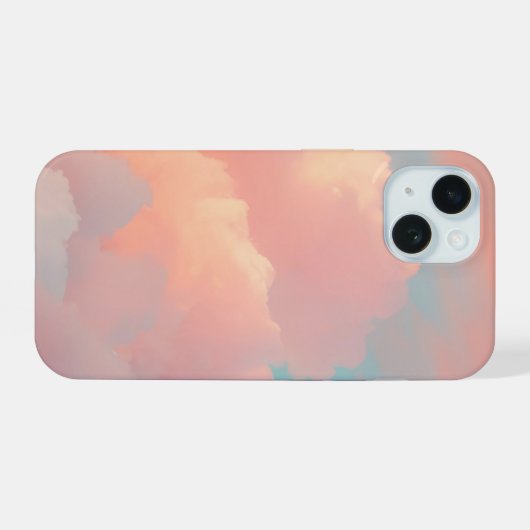 Schöne Cloud Phone Case (Cotton Candy) iPhone 15 Hülle (Rückseite (Horizontal))