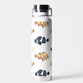 Schöne Clown Fish Malerei Schwarz-Gelb Trinkflasche (Rückseite)