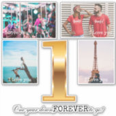 Schöne Collage aus dem Foto des Jubiläums Aufkleber (Vorderseite)