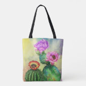 Schöne Colour Cactus Blume Tote Bag Tasche (Rückseite)