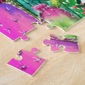 Schöne Colour Cactus Blume - Zeichnend farbenfroh Puzzle (Seite)