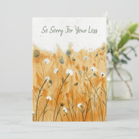 Schöne Condolence Card Einladung (Stehend Vorderseite)