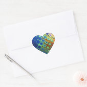 Schöne coole abstrakte Quadrate kreisen Glas leuch Herz-Aufkleber (Umschlag)