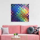 Schöne coole abstrakte Quadrate kreisen Glas leuch Leinwanddruck (Insitu (Wohnzimmer))