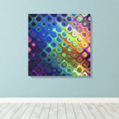 Schöne coole abstrakte Quadrate kreisen Glas leuch Leinwanddruck (Insitu (Holzboden))