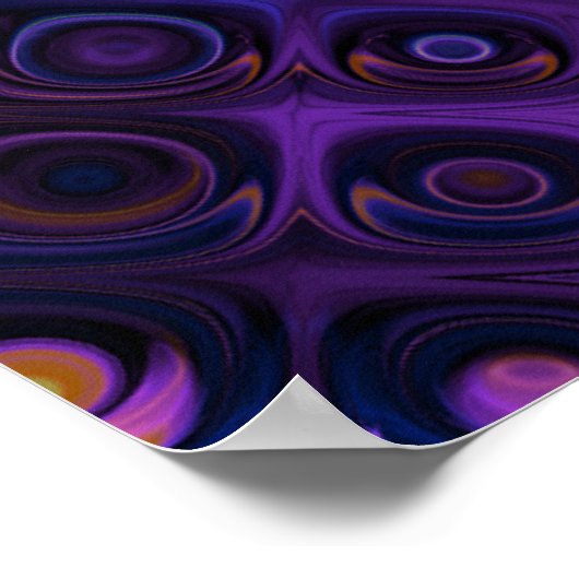 Schöne coole abstrakte Quadrate kreisen Glas leuch Poster (Ecke)