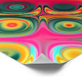 Schöne coole abstrakte Quadrate kreisen Glas leuch Poster (Ecke)