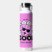 Schöne coole coole Rosa Dose Wasser Flasche (Vorne)