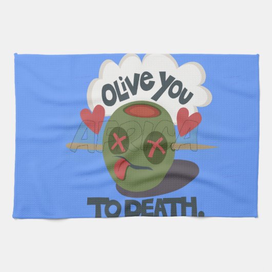 Schöne Coole I Liebe Afrika Kunst Geschirrtuch (Horizontal)