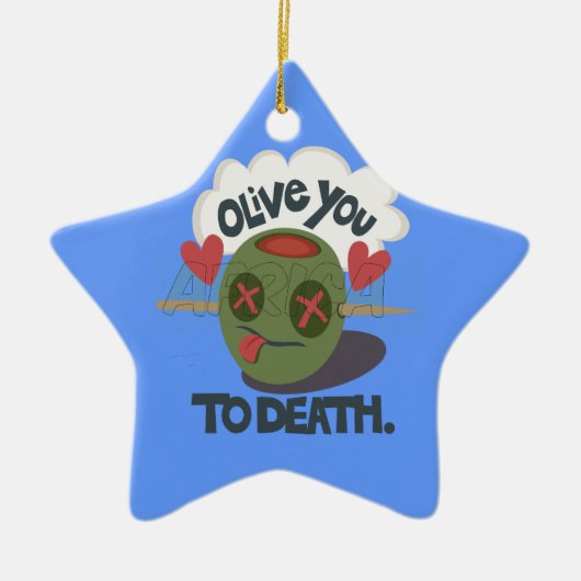 Schöne Coole I Liebe Afrika Kunst Keramik Ornament (Vorne)