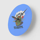 Schöne Coole I Liebe Afrika Kunst Runde Wanduhr (Winkel)