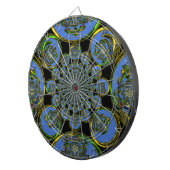 Schöne coole Königsblauer Kaleidoskopkunst Dartscheibe (Vorderseite rechts)