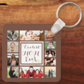Schöne Coole Mama je FotoCollage Schlüsselanhänger (Rückseite)