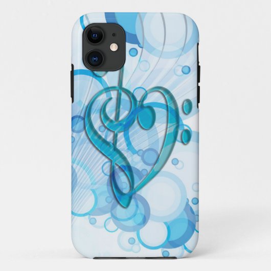 Schöne, coole Musiknoten zusammen als Herz Case-Mate iPhone Hülle (Rückseite)
