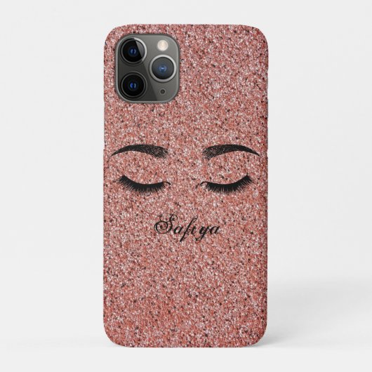 Schöne Coole Pink-Imitate Lashes Case-Mate iPhone Hülle (Rückseite)