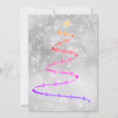 Schöne Coole Rainbow Weihnachtsbaum Einladung (Rückseite)