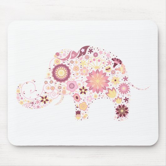 Schöne coole süße Mädchen Retro-Blumenmode Mousepad (Vorne)