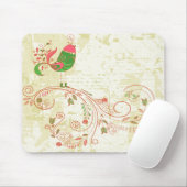 Schöne coole süße Mädchen Retro-Blumenmode Mousepad (Mit Mouse)