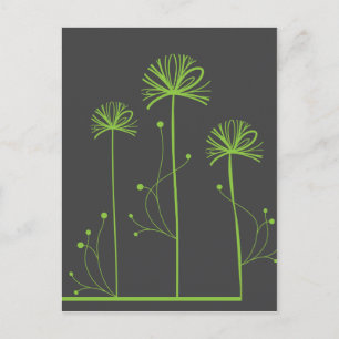 Schöne coole süße Mädchen Retro Blumenmode Postkarte