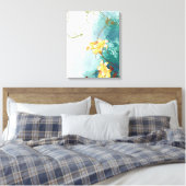 Schöne coole, verschiedene blaue Farbtöne Leinwanddruck (Insitu (Schlafzimmer))