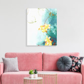 Schöne coole, verschiedene blaue Farbtöne Leinwanddruck (Insitu (Wohnzimmer))