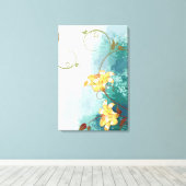 Schöne coole, verschiedene blaue Farbtöne Leinwanddruck (Insitu (Holzboden))