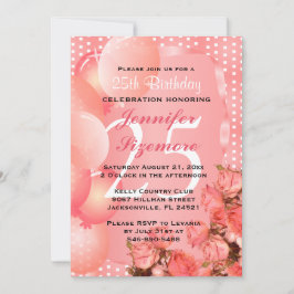 Schöne Coral Birthday Template - 00. Geburtstag Einladung