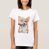 Schöne Corgi Aquarellbilder T-Shirt (Vorderseite)