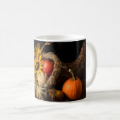 Schöne Cornucopia gefüllt mit Herbstgürteln Kaffeetasse (VorderseiteRechts)