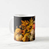 Schöne Cornucopia gefüllt mit Herbstgürteln Kaffeetasse (Vorderseite Links)