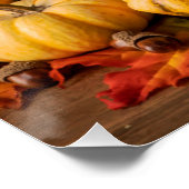 Schöne Cornucopia gefüllt mit Herbstgürteln können Poster (Ecke)