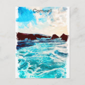 Schöne Cornwall England Küste Landschaft Postkarte (Vorderseite)