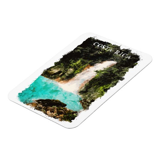 Schöne Costa Rica Wasserfarbe Natur Magnet (Linke Seite)