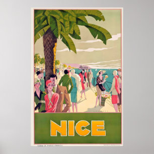 Schöne Côte d'Azur Frankreich Vintage-Reiseposter Poster