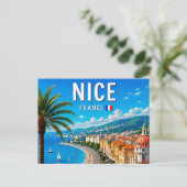 Schöne Côte d'Azur Küstenparadies Postkarte (Stehend Vorderseite)