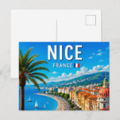 Schöne Côte d'Azur Küstenparadies Postkarte (Vorne/Hinten)
