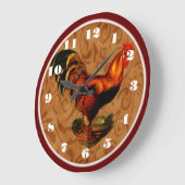 Schöne Country Rooster Küche Große Wanduhr (Winkel)