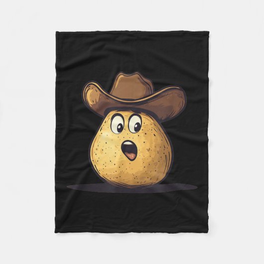 Schöne Cowboy Tato mit wildem Westerhut-Kostüm Fleecedecke (Vorderseite)