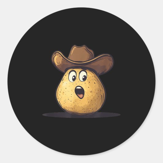 Schöne Cowboy Tato mit wildem Westerhut-Kostüm Runder Aufkleber (Vorderseite)