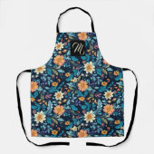 Schöne Creme, Orange und Blume Schürze (Vorderseite)