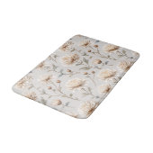 Schöne cremefarbene Blumen Badematte (Schrägansicht)