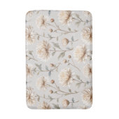 Schöne cremefarbene Blumen Badematte (Vorderseite Vertikal)