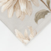 Schöne cremefarbene Blumen Fleecedecke (Ecke)