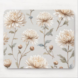 Schöne cremefarbene Blumen Mousepad