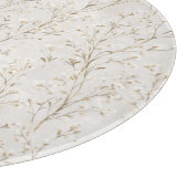 Schöne cremeweiße Blumen Schneidebrett (Ecke)